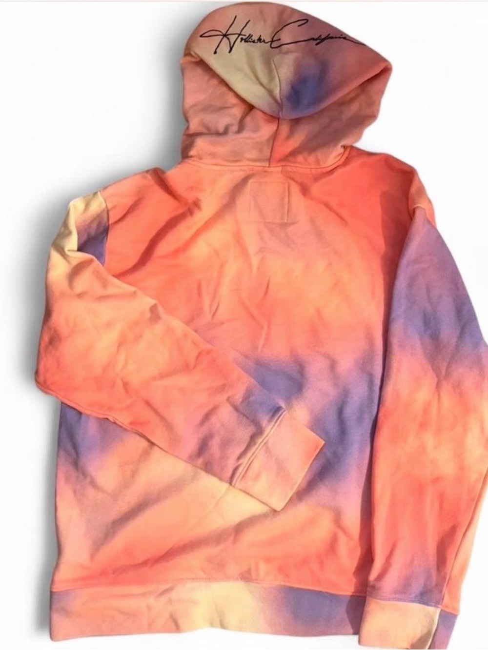 Hollister Oversized Pastel Tie Dye Hoodie XL Cozy Sweatshirt - Picture 2 of 5